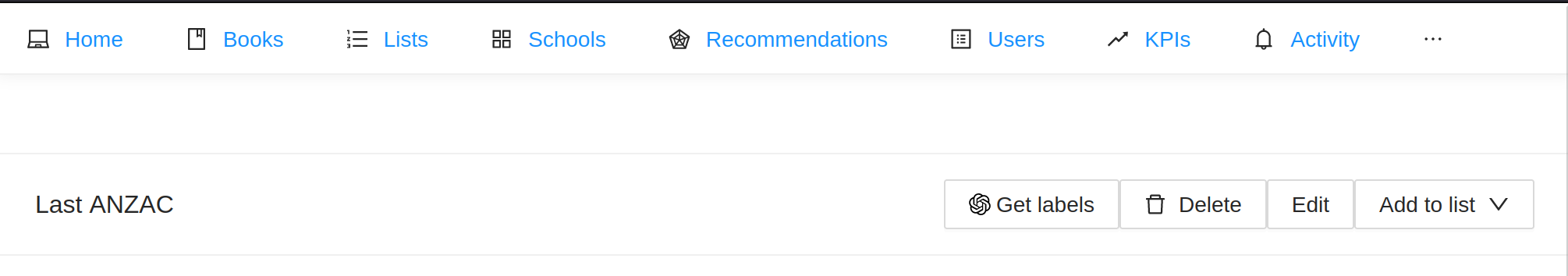 Auto labelling functionality added directly into our admin tool